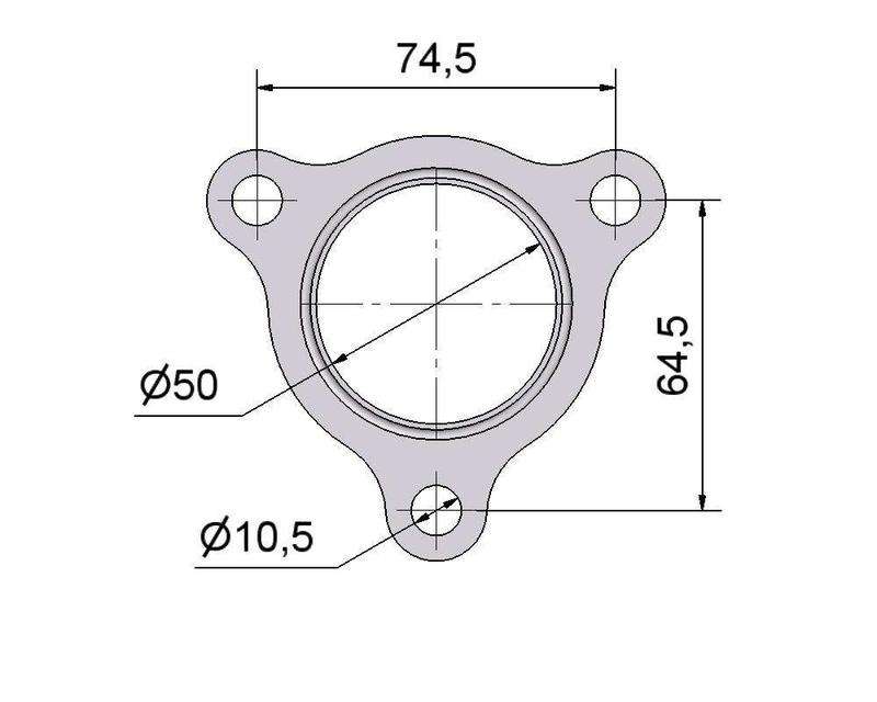№ 2505167 Комплект прокладок турбіни Mitsubishi 2.5D, 2.0D, 1.8D