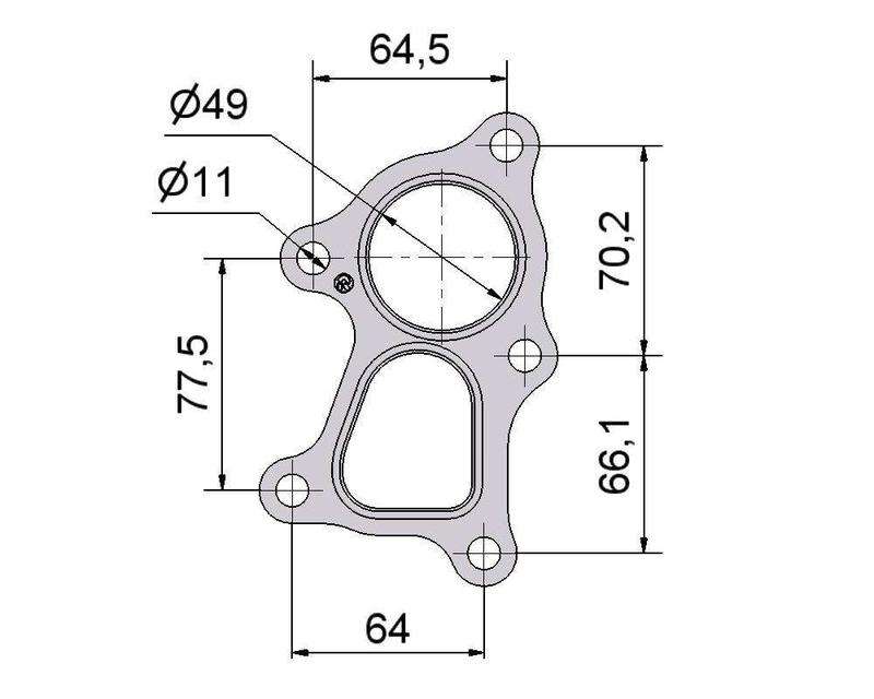 № 2505369 Комплект прокладок турбіни Mitsubishi 2.5D